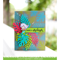 Lawn Fawn Tropical Leaves Background Stencil