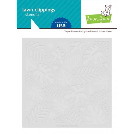 Lawn Fawn Tropical Leaves Background Stencil