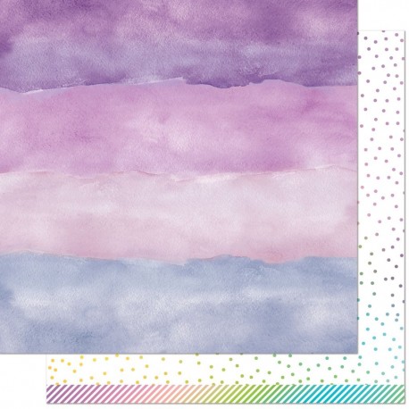 LAWN FAWN Watercolor Wishes Rainbow Amethyst Double-Sided Cardstock 30x30cm