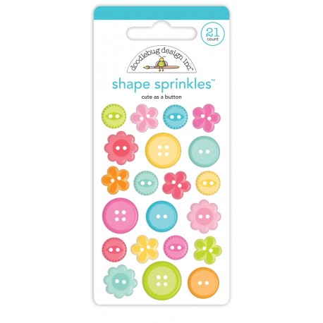 Doodlebug Design Cute As A Button Shape Sprinkles