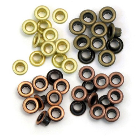 60 Warm Metal Standard Size Eyelets We R Memory Keepers