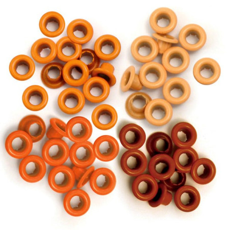 60 Orange Standard Size Eyelets We R Memory Keepers