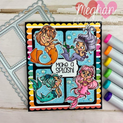 C.C. Design Mermaid Party Clear Stamp