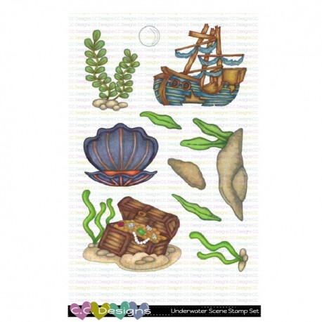 C.C. Design Underwater Scene Clear Stamp