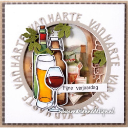 Marianne Design Clear Stamps & Die Hetty‘s Wine