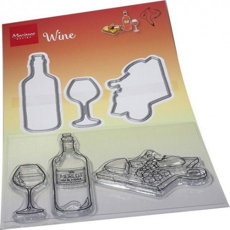 Marianne Design Clear Stamps & Die Hetty‘s Wine