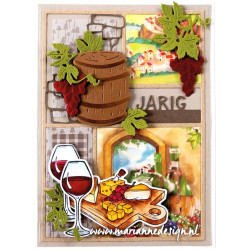 Marianne Design Clear Stamps & Die Hetty‘s Wine