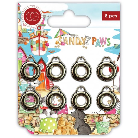 Craft Consortium Sandy Paws Life Rings Metal Charms