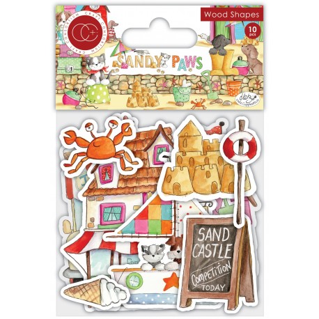 Craft Consortium Sandy Paws Wood Shapes