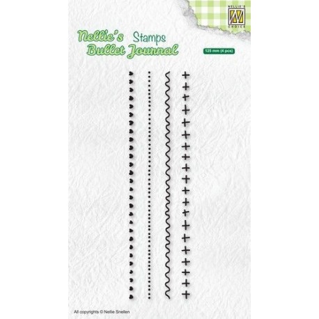 Nellie's Choice Clearstamp Set of Borders 3