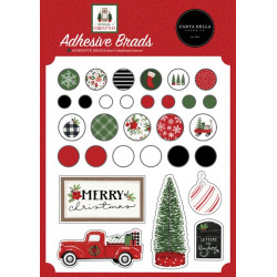 Carta Bella Home For Christmas Brads 25pz+5 Chipboard