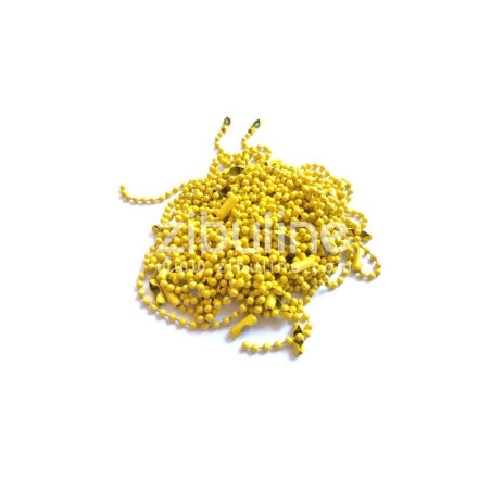 5 Catenelle GIALLO OPACO con Connettori 10cm