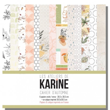 Les Ateliers de Karine Cahier d'Automne Collection Paper Pad 30x30cm
