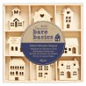 Papermania Bare Basics Wooden Shapes Houses 45pz