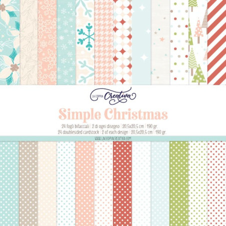 La Coppia Creativa Paper Pad SIMPLE CHRISTMAS 20x20cm