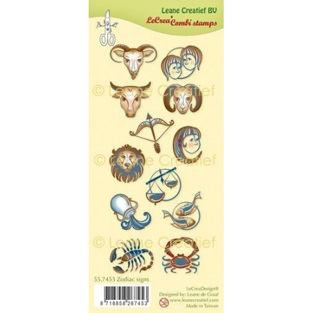 Leane Creatief Zodiac Signs Clear Stamps