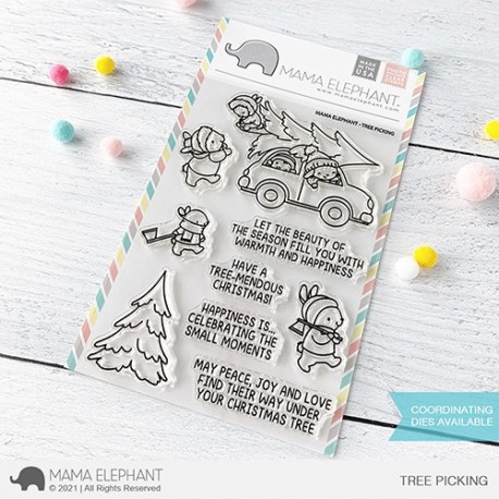 Mama Elephant TREE PICKING Clear Stamp