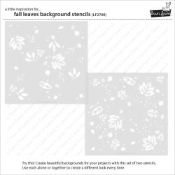 Lawn Fawn Fall Leaves Background Stencil 2 pezzi