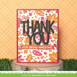 Lawn Fawn Fall Leaves Background Stencil 2 pezzi