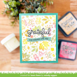 Lawn Fawn Fall Leaves Background Stencil 2 pezzi