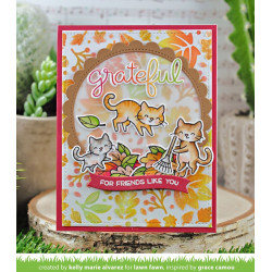 Lawn Fawn Fall Leaves Background Stencil 2 pezzi