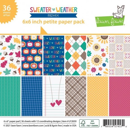 LAWN FAWN Sweater Weather Remix Paper Pack 15x15m