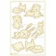 Piatek13 Light Chipboard Embellishments GOOD NIGHT 01