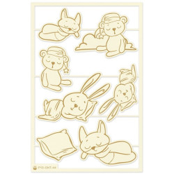 Piatek13 Light Chipboard Embellishments GOOD NIGHT 01