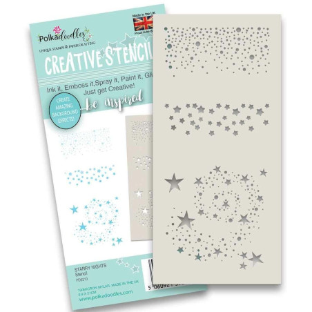 Polkadoodles Starry Nights Stencil