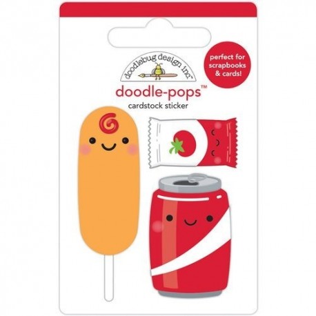 Doodlebug Doodle-Pops 3D Stickers Let's Ketchup