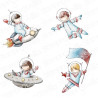 Stamping Bella Tiny Townie Astronauts Cling Stamp