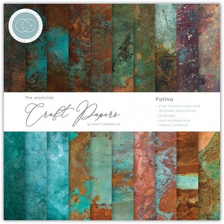 Craft Consortium Essential Craft Papers Patina Paper Pad 15x15cm