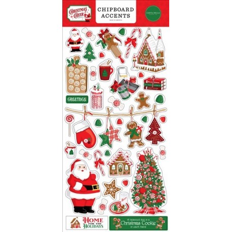 Carta Bella Christmas Cheer Chipboard Accents