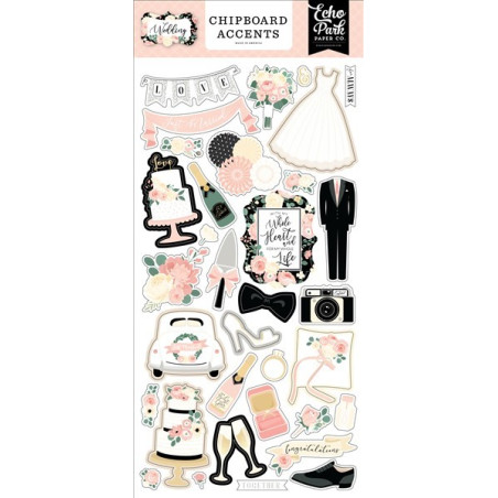 Echo Park Wedding Chipboard Accents