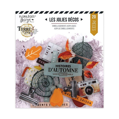 Set 20 Abbellimenti in acrilico Florileges TERRE DES SENS
