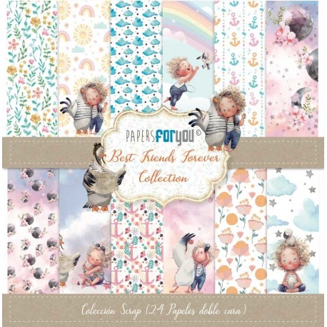 Papers For You Best Friends Forever Mini Scrap Paper Pack 15x15cm