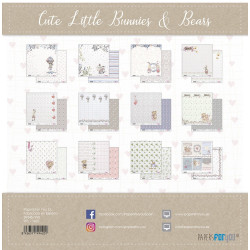 Papers For You Cute Little Bunnies and Bears Paper Pack 30x30cm 12FG