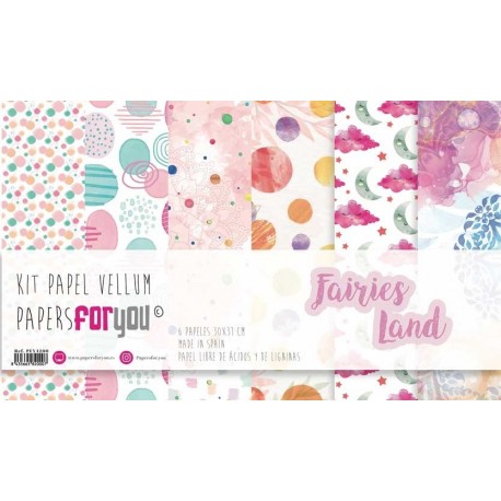 Papers For You Fairies Land Vellum Paper Pack 30x30cm
