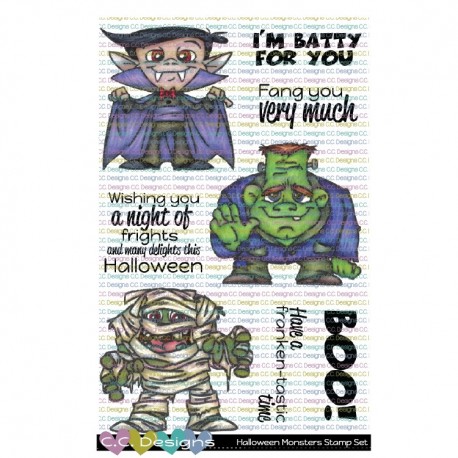 C.C. Design Halloween Monsters Clear Stamp