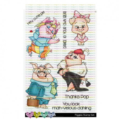 C.C. Design Piggies Clear Stamp