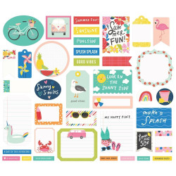 Simple Stories Sunkissed Journal Bits & Pieces 39pz