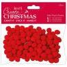 Papermania Create Christmas Mini Pom Poms Red 120pz