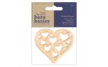 Papermania Wooden Shapes Heart 3pz