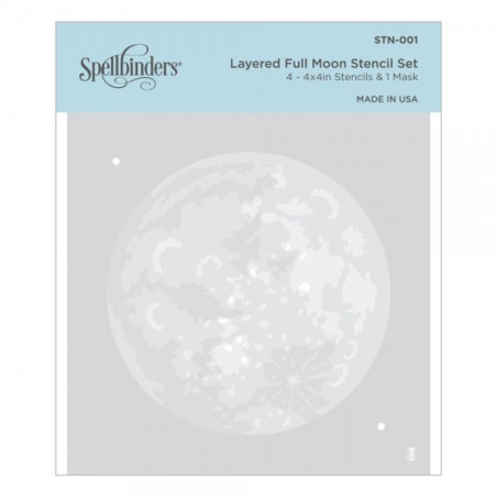 Spellbinders Stencil Layered Full Moon