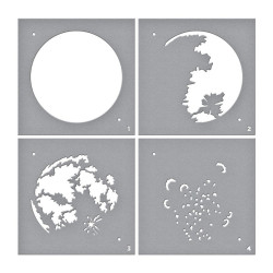 Spellbinders Stencil Layered Full Moon