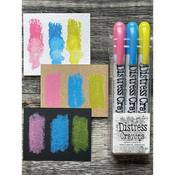 Tim Holtz Distress Crayon Pearl Holiday Set 2