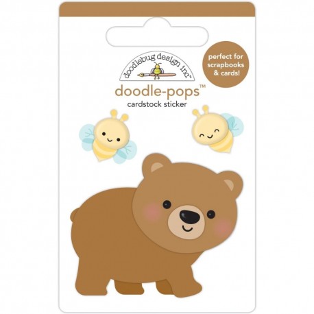 Doodlebug Design Doodle-Pops 3D Stickers Honey Bear