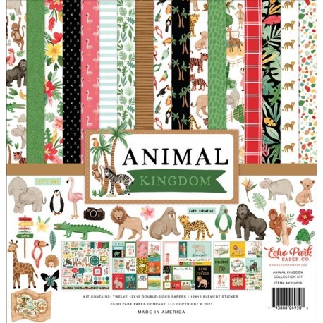 Echo Park Animal Kingdom Collection Kit 30x30cm