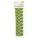 24 Paper Straws Cricket Stripe