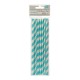 24 Paper Straws Pool Stripe
